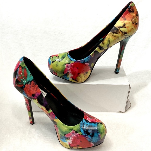 Steve Madden NALA Stiletto High Heel Patent Leather platform Pumps Sz 9.5 - Picture 2 of 16